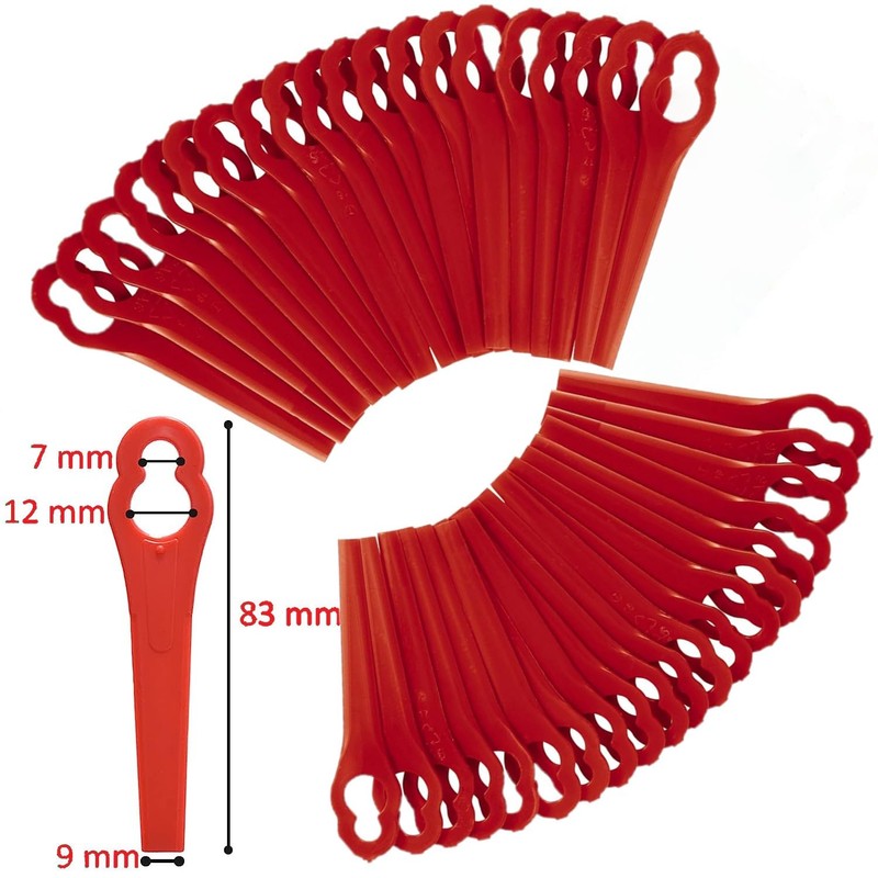 FIND A SPARE 40 Pcs Plastic Grass Trimmer Blades |