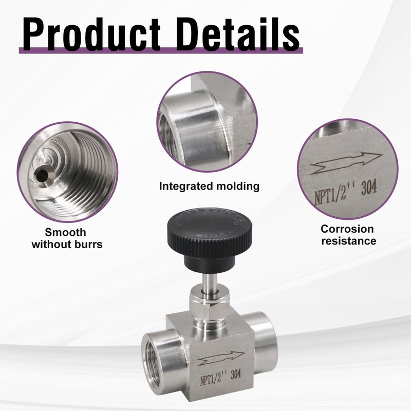 Napredak Stainless Steel 304 NPT 1/4 female Needle Valve for
