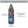Daulesho Hippie Flower Ironing Board Cover Colorful Lotus Daisy Flowers