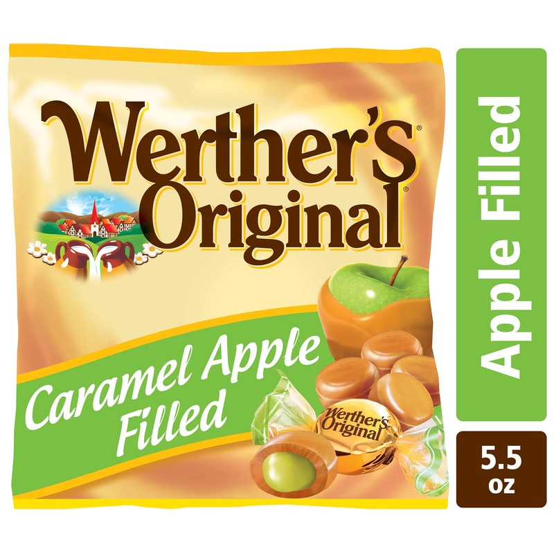 Werther's Original Hard Apple Filled Caramel Candy, 5.5 Oz Bags
