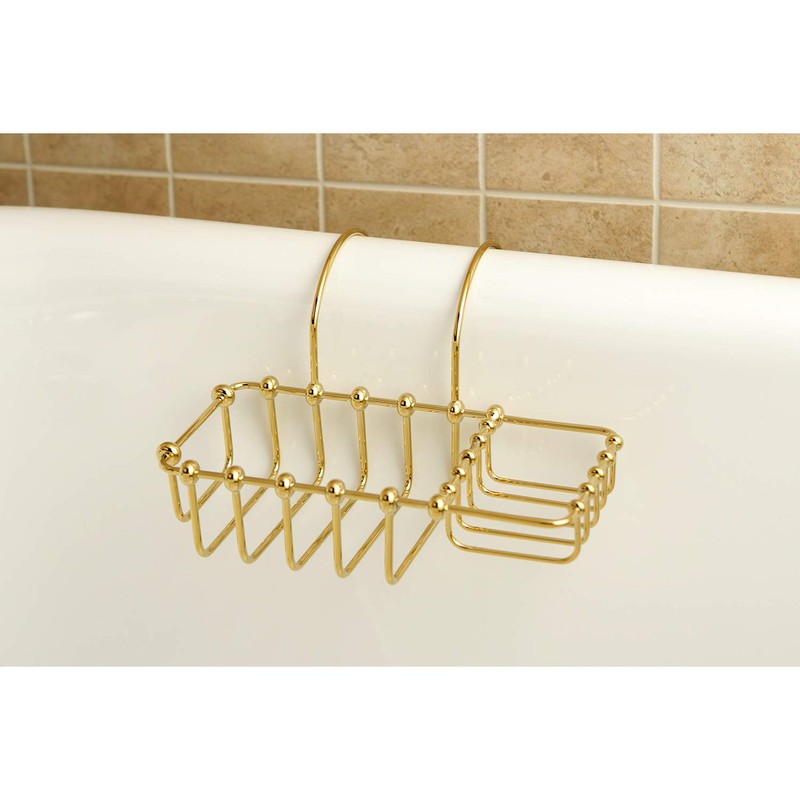 Kingston Brass CC2162 Clawfoot Tub Rim Soap and Sponge Holder,