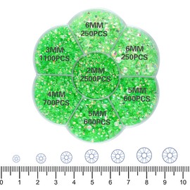 RODAKY 6000Pcs Transparent Resin Flatback Rhinestones for Nails,2-6MM Clear Green AB Crystal Jelly Rhinestones for Crafts Face Gems Nail Art Kit for Nails Design DIY Makeup Tumblers Clothes