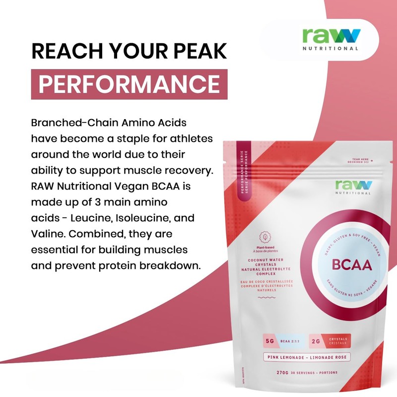 Raw Nutritional Vegan BCAA Powder | 5g 2:1:1 Ratio Amino