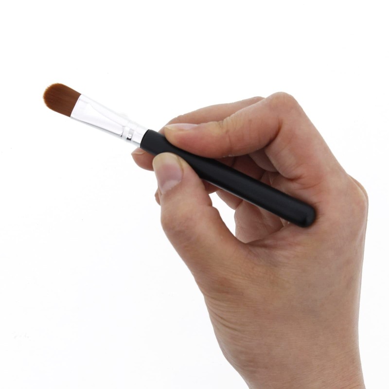 Shimada Seishindo Concealer Brush (MR-212) Black Synthetic Nylon PBT Wood