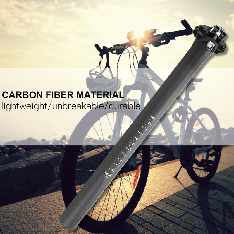 Carbon Fiber Mountain Road Bike Shockproof Bicycle Saddle Seat Post