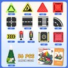 kocojrff Mini Road Magnetic Tiles Set, Travel Magnatiles with Metal