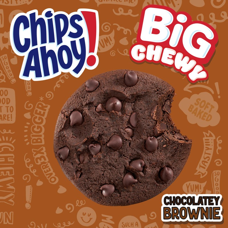 CHIPS AHOY! Big Chewy Chocolate Chip Cookies, Chocolatey Brownie, 14