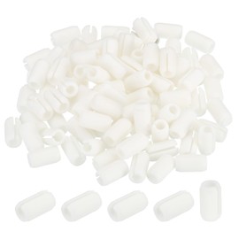 PATIKIL Kitchen Sink Rack Feet, 100pcs 5mm ID x 8mm OD Rubber Sink Replacement Feet for Protective Sink Grid White
