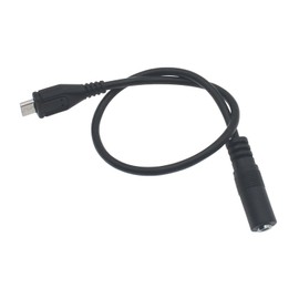FDXGYH 1pcs Mini USB to 3.5mm Jack Audio Adapter Cable 3.5mm Female to 5 pin Mini USB Male Adapter Cable (Black)