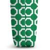 Green White Connected Hexagon Ring Circle Geometric Pattern Tote Bag
