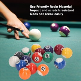 Mini Billiard Balls, 16 Pool Balls Set, 1-1/4" Pool Table Billiards, Resin Mini Billard Pool Balls, Cue Ball Training Ball, Pool Table Accessories for Beginners & Professional, Kids Table Game Toy