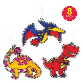 Dinosaur Suncatcher Decorations (Pack of 8)