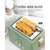 2 Slice Toaster, Retro Bread Toaster with LED Display, Extra