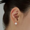 Gold&Dear Silver 925 Cotton Pearl Pearl Earrings White Gold /