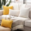 Madizz Pack of 2 Boho Striped Corduroy Throw Pillow Covers