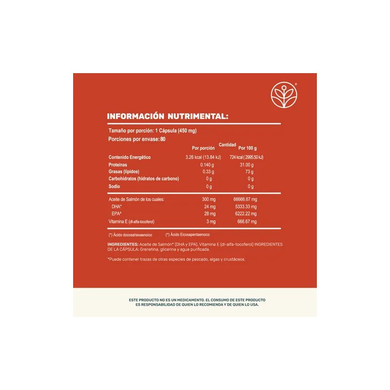 Vitamina E Omega Life 360+ 80 Cápsulas De Aceite De