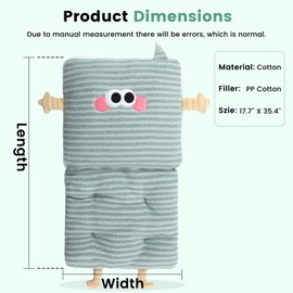 Loismood Cute Chair Cushion Non Slip and Comfy Seat Cushion for Office Kawaii and Soft Chair Cushion for Bedroom (35.4"x17.7", Green)