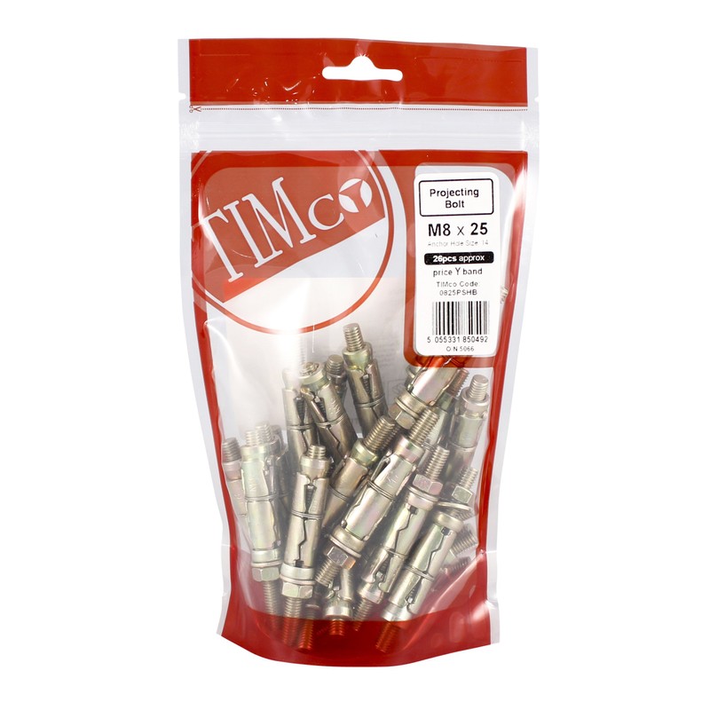 TIMCO Projecting Shield Anchor - M12 x 30 - Gold