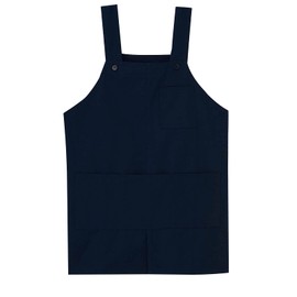 Anfamier Nurse Apron, Center Slit, Short Length, Nurse Apron, Nursery, Caregivers, Easy to Bend, H-Shaped, Women's, Men's, navy