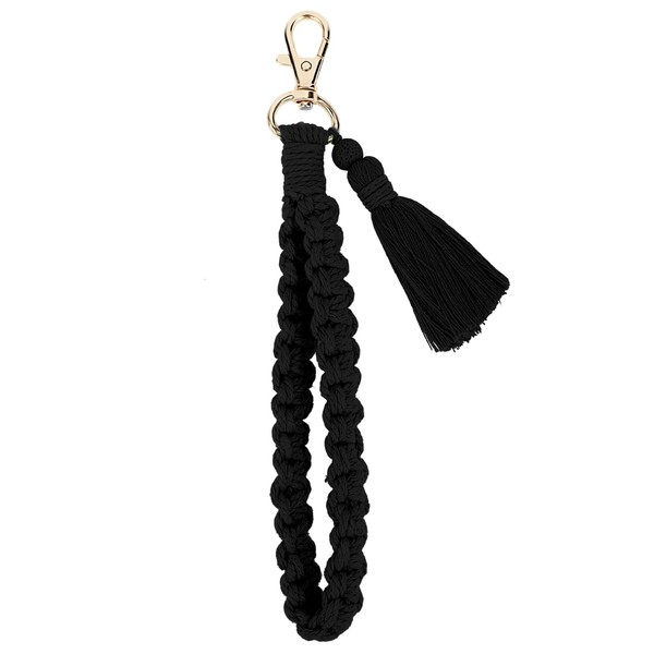 Lusofie Boho Wrist Keychain Tassel Wristlet Keychain Keyring Holder Key