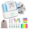 HUIJUTCHEN Mini Printer, Portable Inkless Pocket Printer Wireless Bluetooth Photo