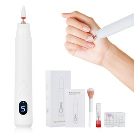 Nagelfräser für Gelnägel, 18000 U/min, Elektrische Nagelfeile Professionell mit LED Licht und Display, Nail Drill mit 5 Geschwindigkeitsstufen und Richtungswechsel, Maniküre Pediküre Set für Acrylnäge
