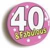 Ozorath FABULOUS BIRTHDAY BUTTON BADGE (Size is 2inch/50mm diameter) (40)