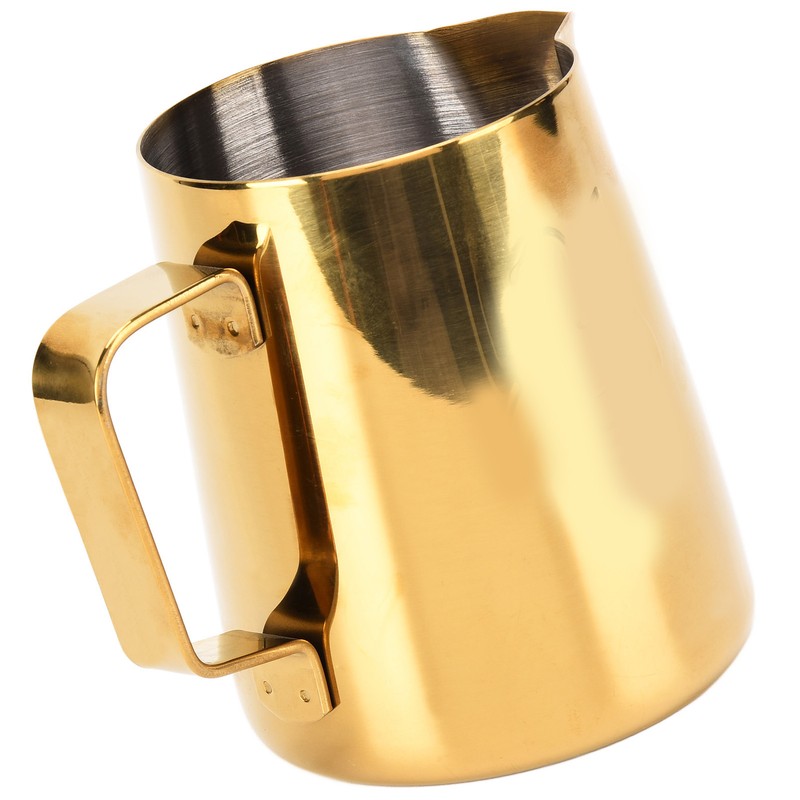 380ML Coffee Pitcher Cup Bright Gold Stainless Steel Coffee Milk
