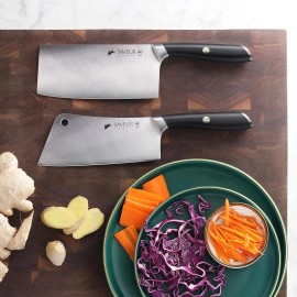 SAVEUR SELECTS NEW SAVEUR SELECTS 1026290 German Steel Forged 2-Piece Cleaver Set