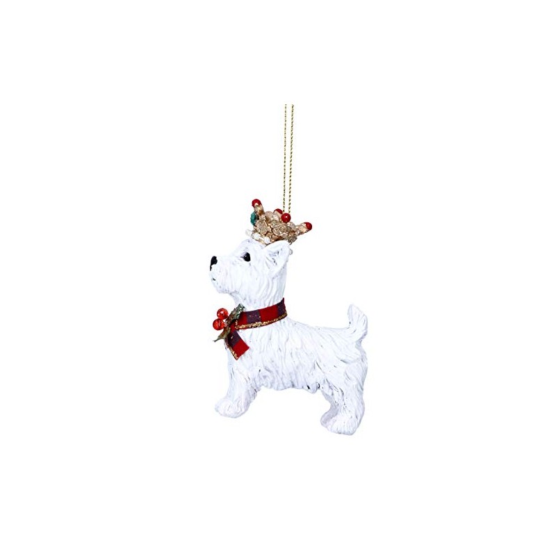 Gisela Graham West Highland Terrier Westie Dog Hanging Christmas Decoration