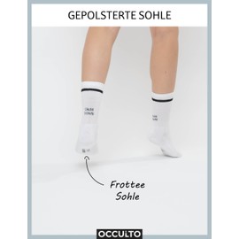 Occulto Women's & Men's Statement Tennis Socks Pack of 3 (Model: Leo), Easy