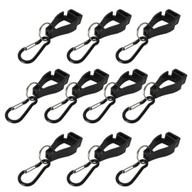 Gloves Holder Glove Clips Holder Pack of 10 Grabber Holder for Work Gloves Tarp Clip with Carabiner Hook Multifunctional Anti-Lost Glove Clip Lightweight Practical Glove Clamp