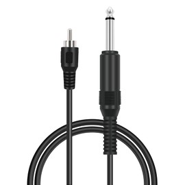 Bolvek RCA to 6.35mm 1/4 inch, 3ft RCA Male to 6.35mm TS Mono Male Jack Adapter Audio Cable for Speaker Mixer Amplifier TV AV Receiver Guitar