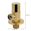 Cikonielf Angle Valve 1/2" Thread Bathroom Brass Gold Angle Stop