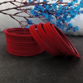 Efulgenz Indian Bangles Set Bollywood Plain Metal Velvet Bangle Bracelets Costume Jewelry for Women
