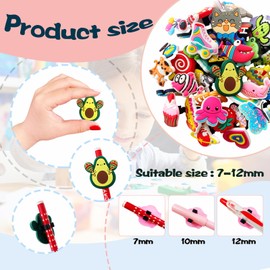 Zddaoole 45 Pcs Pencil Topper Decorations,Different Cute Pencil Clips,Lovely Pencil Accessories,Bulk Pen Toppers Charm for Kids Students School Gifts,Prize,Reward