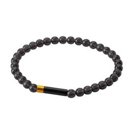 Phiten RAKUWA EXTREME Crystal Touch Bracelet, Black/Gold, Inner Perimeter, 7.1 inches (18 cm)