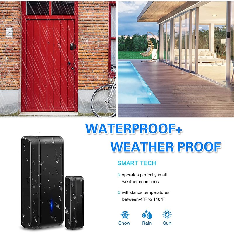 ChunHee Wireless Door Open Alarm Chime 600ft Operating Range 58