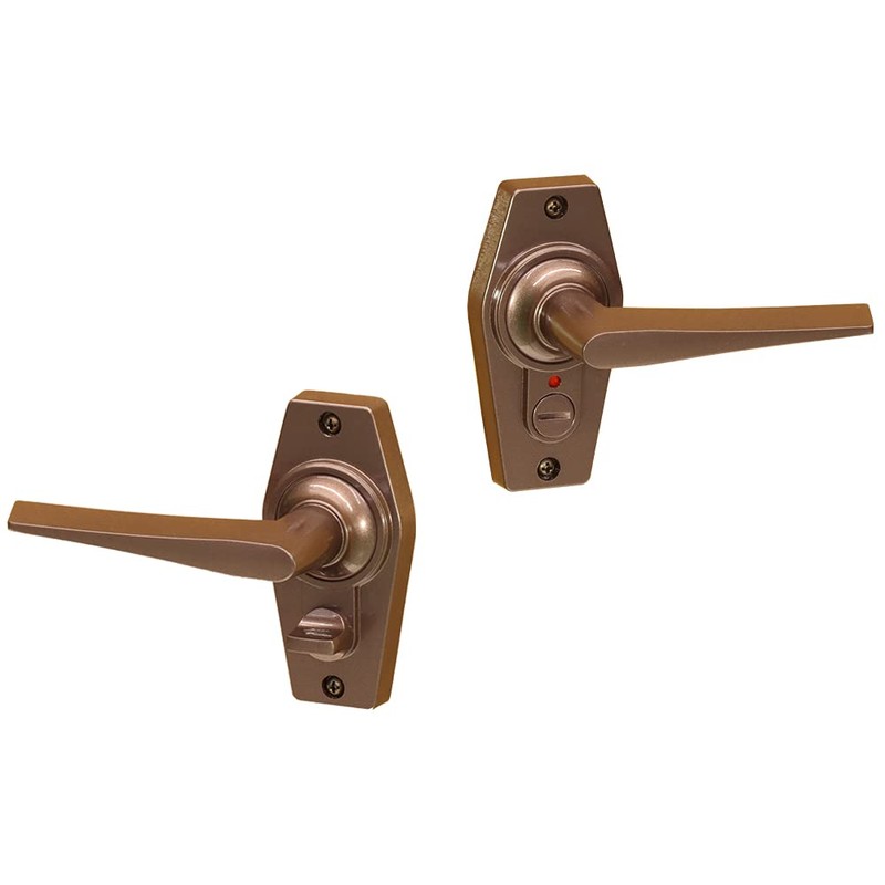 Kawaguchigiken Home Lever Brown Color Display Lock HL-4CB