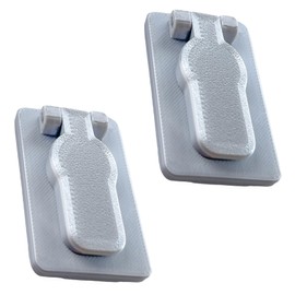 Decoralin 2Pack Keyhole Cover - Plastic Keyhole Protector - Draught Excluder - Dustproof, Draughtproof, Privacy Lock Cover – Compatible with Classic Door Locks (Not for Euro Locks) (Silver)