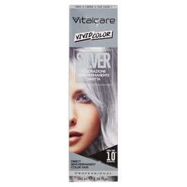 Vitalcare | Vivid - Colorazione Semipermanente Professionale, Tinta Colorante Capelli, Durata Fino a 20 Lavaggi, Capelli Morbidi, Idratati e Luminosi, Argento, 3 x 100 ml