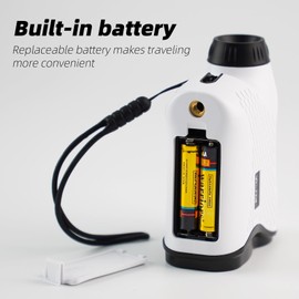 VCJTA Golf Rangefinder with Slope, 550 Yards Laser Range Finder Golfing, 6.5X Magnification, Flag Pole Locking Vibration, Rechargeable Distance Range Finders White