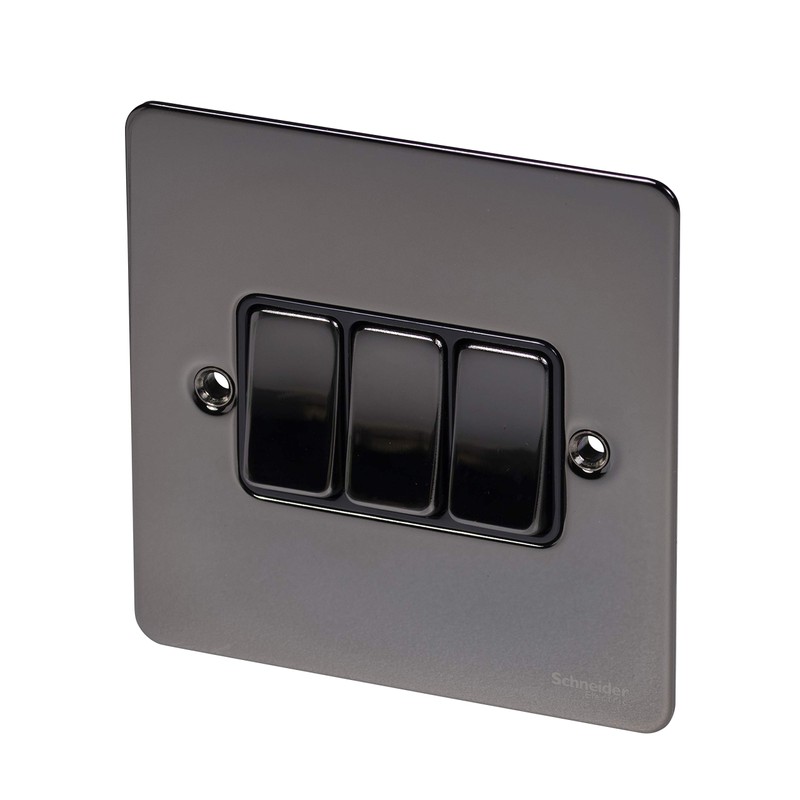 Schneider Electric Ultimate Flat Plate - 3 Gang Rocker 2