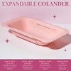 Paris Hilton Over the Sink Expandable Colander, Extendable Strainer, Adjustable