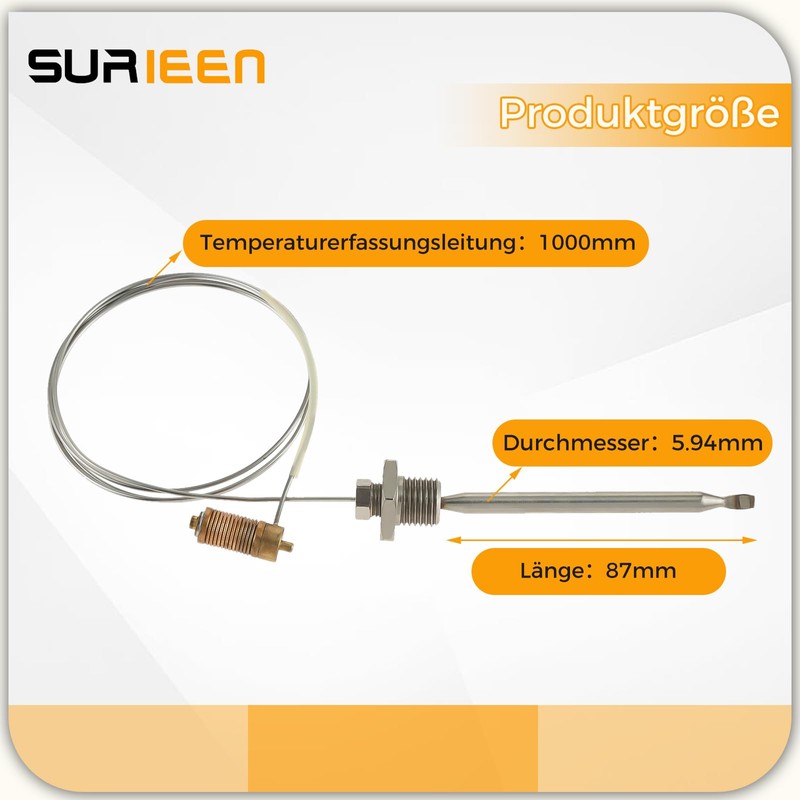 SURIEEN Gas Fryer Temperature Controller Sensor 120-200°C Range Sensor for