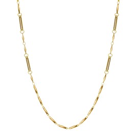 Jeroot Women's Magnetic Necklace, Stylish, Width 0.08 inch (2 mm), Total Length 17.7 inches (45 cm), Necklace Chain, Popular Exclusive Box, Stainless Steel, K18 Yellow Gold Plated, No Gemstone