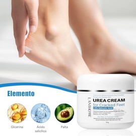 Crema Hidratante para Pies, 50g Urea Crema,Urea Cream para Pies con ácido SalicíLico, Crema para Pies, Alivia la piel seca y Agrietada.