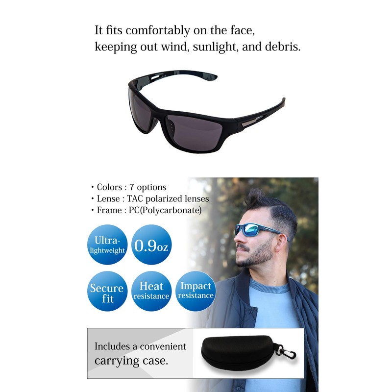 VALERIA Polarised Sports Sunglasses [Wind & Dust Protection] TAC Lenses