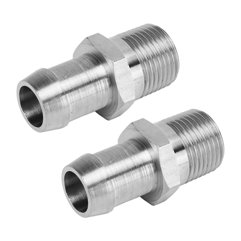 2 Pcs 1/2in NPT Male Thread to 5/8in Barb Connector