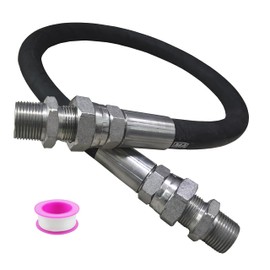 3/4" x 40"Length Upgraded Compressor Jumper hose, 3/4" NPT Male Connector, 700 PSI, High-Temperature 320°F, Both Sides Fittings Rotate Freely